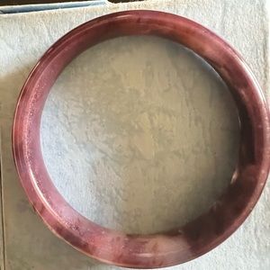 Deep purple lavender marble genuine jade bangle 59-60mm
